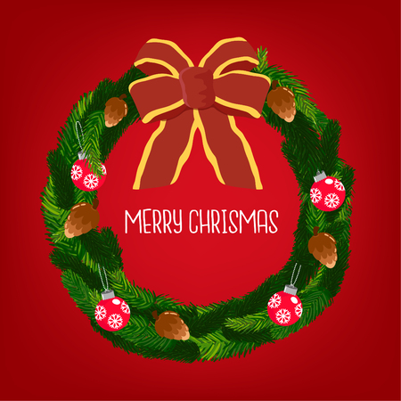 Merry Christmas Greeting Card.のイラスト素材