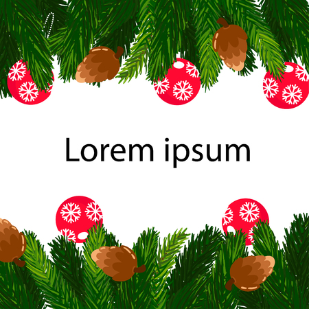 Merry Christmas Greeting Card.のイラスト素材