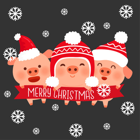 Merry Christmas Greeting Card.のイラスト素材