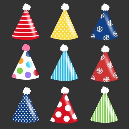 Christmas hat set.のイラスト素材