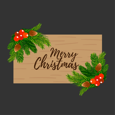 Merry Christmas Greeting Card.のイラスト素材