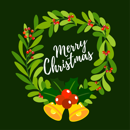 Merry Christmas Greeting Card.のイラスト素材