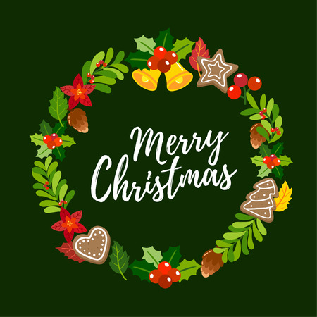 Merry Christmas Greeting Card.のイラスト素材