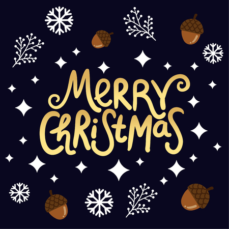Merry Christmas Greeting Card.のイラスト素材