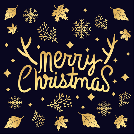 Merry Christmas Greeting Card.のイラスト素材