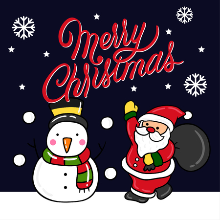 Merry Christmas Greeting Card.のイラスト素材