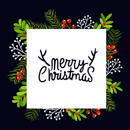 Merry Christmas Greeting Card.のイラスト素材
