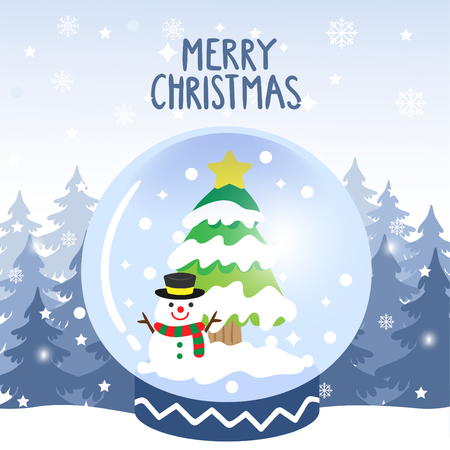 Merry Christmas Greeting Card.のイラスト素材