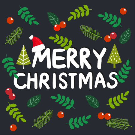 Merry Christmas Greeting Card.のイラスト素材