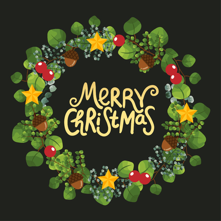 Merry Christmas Greeting Card.のイラスト素材