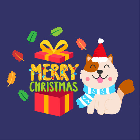Cute Cartoon Christmas Concept.のイラスト素材