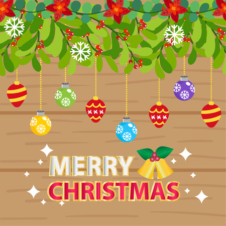 Merry Christmas Greeting Card.のイラスト素材