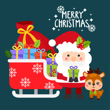 Cute Cartoon Christmas Concept.のイラスト素材