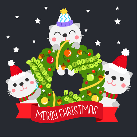 Cute Cartoon Christmas Concept.のイラスト素材
