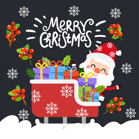 Cute Cartoon Christmas Concept.のイラスト素材