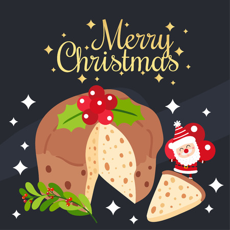 Christmas cake Vector.のイラスト素材