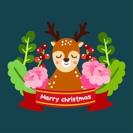 Cute Cartoon Christmas Concept.のイラスト素材
