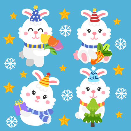Cute Cartoon Christmas Concept.のイラスト素材