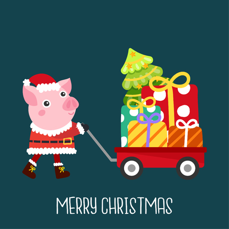 Cute Cartoon Christmas Concept.のイラスト素材