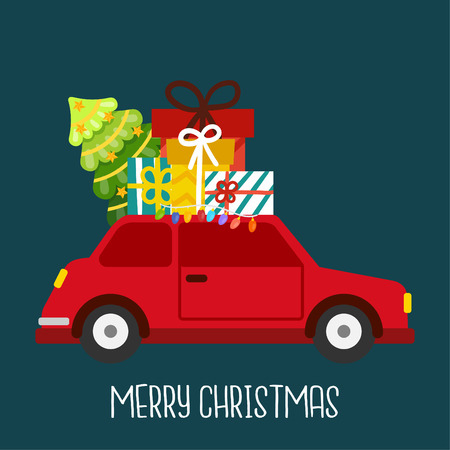 Cute Cartoon Christmas Concept.のイラスト素材