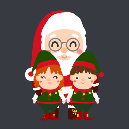Cute Cartoon Christmas Concept.のイラスト素材