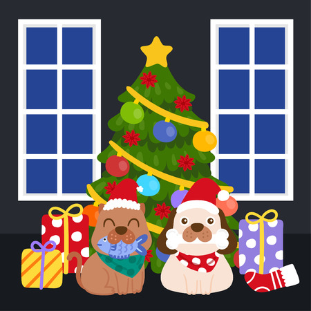 Cute Cartoon Christmas Concept.のイラスト素材