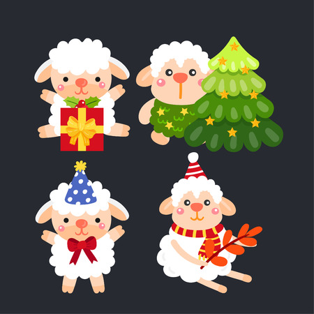 Cute Cartoon Christmas Concept.のイラスト素材