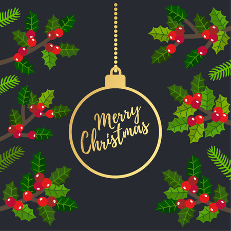 Merry Christmas Greeting Card.のイラスト素材