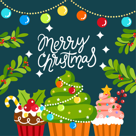 Cute Cartoon Christmas Concept.のイラスト素材
