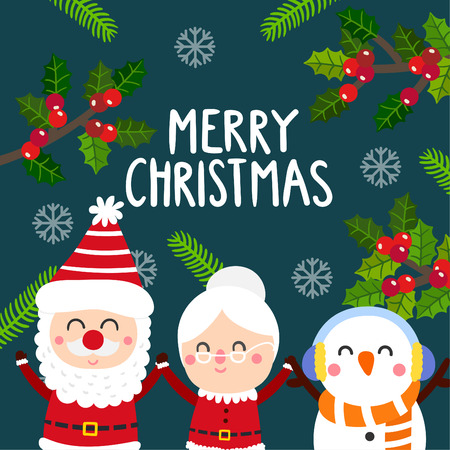 Cute Cartoon Christmas Concept.のイラスト素材
