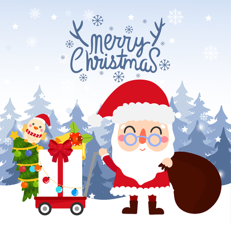 Cute Cartoon Christmas Concept.のイラスト素材