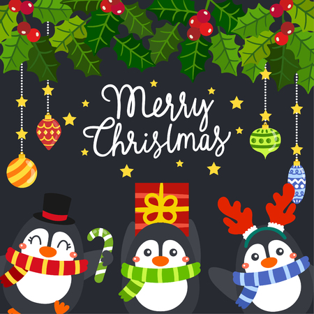 Cute Cartoon Christmas Concept.のイラスト素材