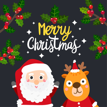 Cute Cartoon Christmas Concept.のイラスト素材