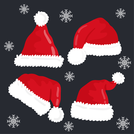 Christmas hat set.のイラスト素材
