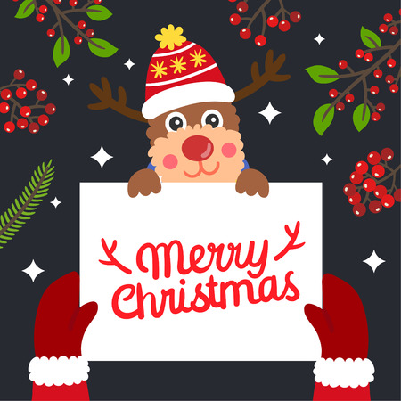 Cute Cartoon Christmas vector.のイラスト素材