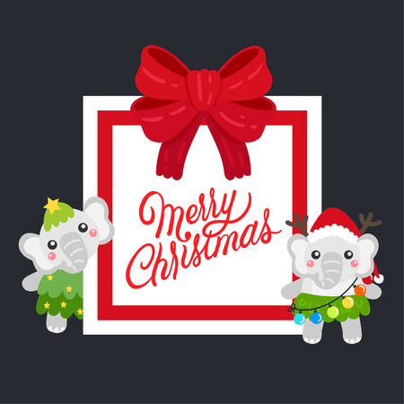 Merry Christmas Greeting Card.のイラスト素材