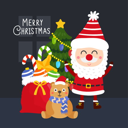 Cute Cartoon Christmas vector.のイラスト素材