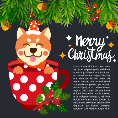Cute Cartoon Christmas vector.のイラスト素材