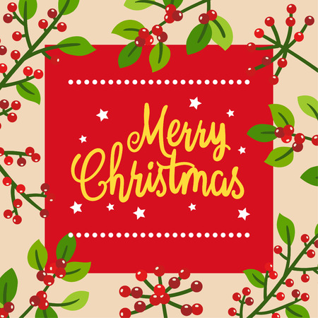 Merry Christmas Greeting Card.のイラスト素材