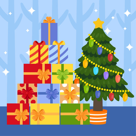 Cute Cartoon Christmas vector.のイラスト素材