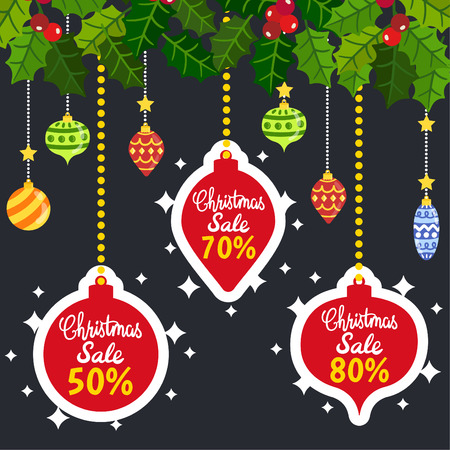 Christmas Sale Tags and Coupons.のイラスト素材