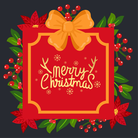 Merry Christmas Greeting Card.のイラスト素材