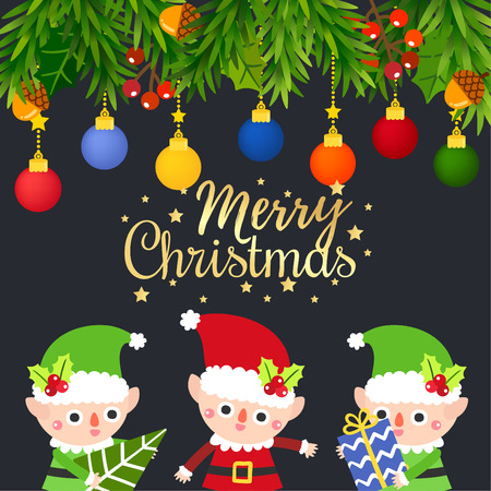 Cute Cartoon Christmas Concept.のイラスト素材