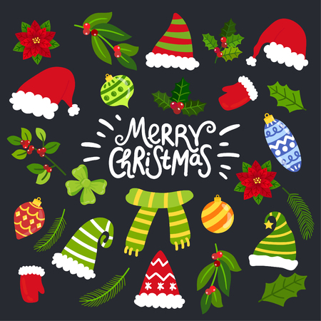 Cute Cartoon Christmas Concept.のイラスト素材
