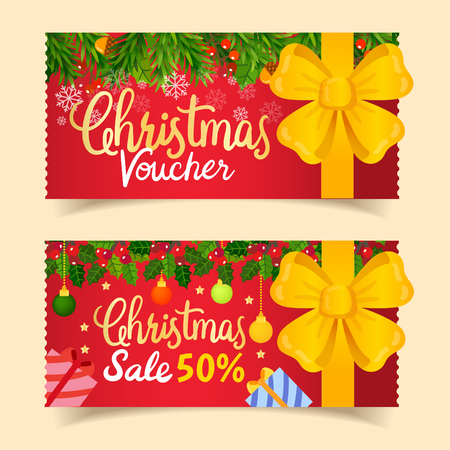 Christmas Sale Tags and Coupons.のイラスト素材