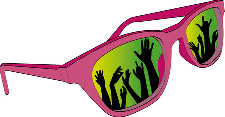 Purple glasses for a partyのイラスト素材