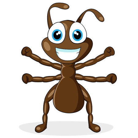 cute little brown ant のイラスト素材