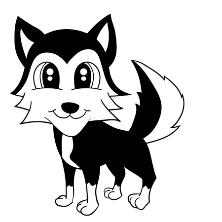 Illustration of Isolated Cartoon Cute Dog. Vector EPS 8.のイラスト素材