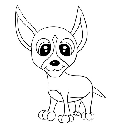 Illustration of isolated cartoon cute dog. Vector EPS 8.のイラスト素材