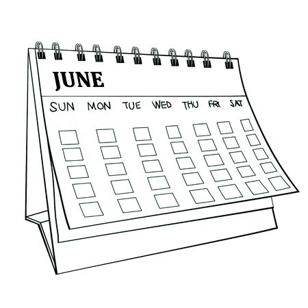 Illustration of Isolated Cartoon Calender. Vector EPS 8.のイラスト素材